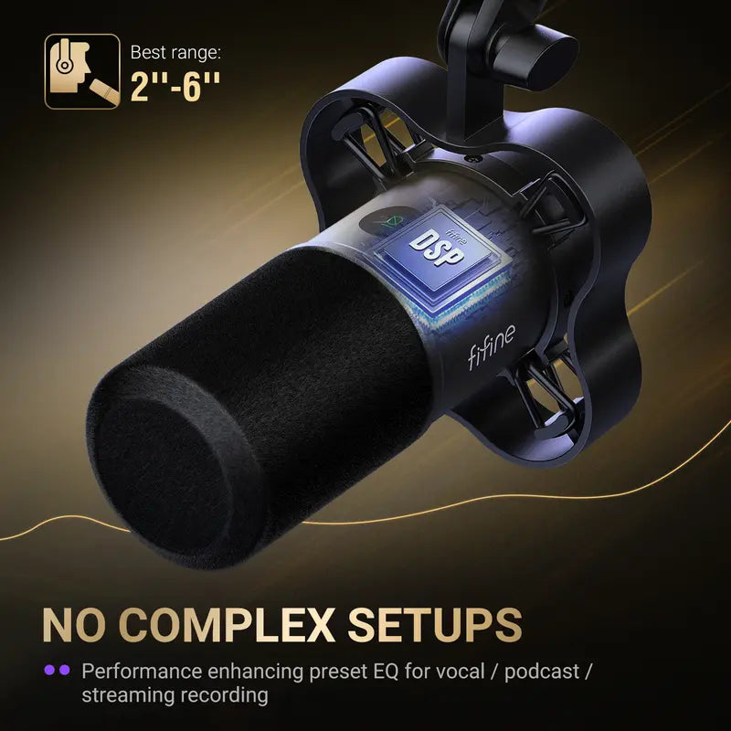 Fifine K688 Neo Wired USB/XLR Dynamic Pro Podcast Microphone - Adjustable Content Creator Tool with Mute Tap, Monitor, Volume Control, 5±0.25 V, USB-C Mic End for Easy Plug-In Setup, for Streaming, PC, Smartphone, Mixer, Boom Arm