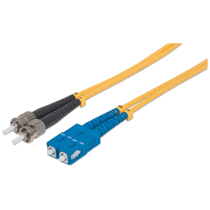 1 m ST to SC UPC Fiber Optic Patch Cable, 3.0 mm, Duplex, LSZH, OS2 Singlemode, Yellow
9/125 µm, 3 ft.