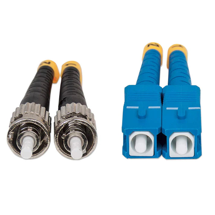 1 m ST to SC UPC Fiber Optic Patch Cable, 3.0 mm, Duplex, LSZH, OS2 Singlemode, Yellow
9/125 µm, 3 ft.