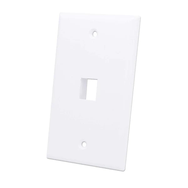 1-Outlet Keystone Wall Plate
Flush Mount, White