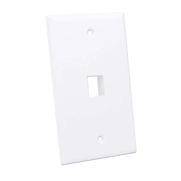 1-Outlet Keystone Wall Plate
Flush Mount, White