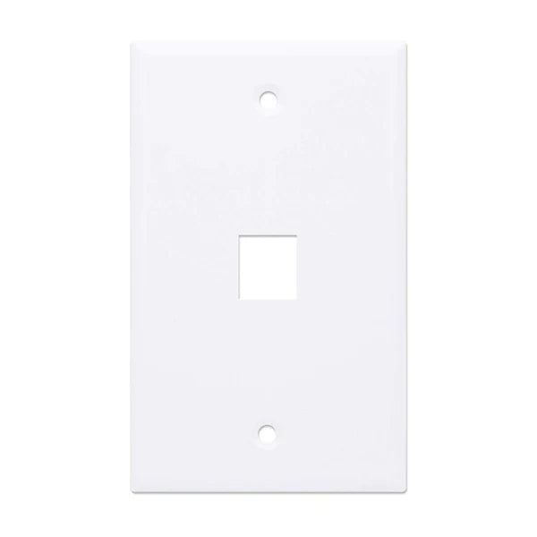 1-Outlet Keystone Wall Plate
Flush Mount, White