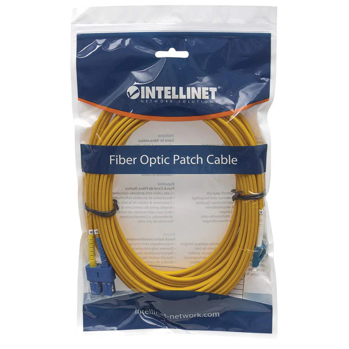 10 m LC to SC UPC Fiber Optic Patch Cable, 3.0 mm, Duplex, LSZH, OS2 Singlemode, Yellow
LC/SC, 9/125 µm, OS2, 10.0 m (33.0 ft.), Yellow