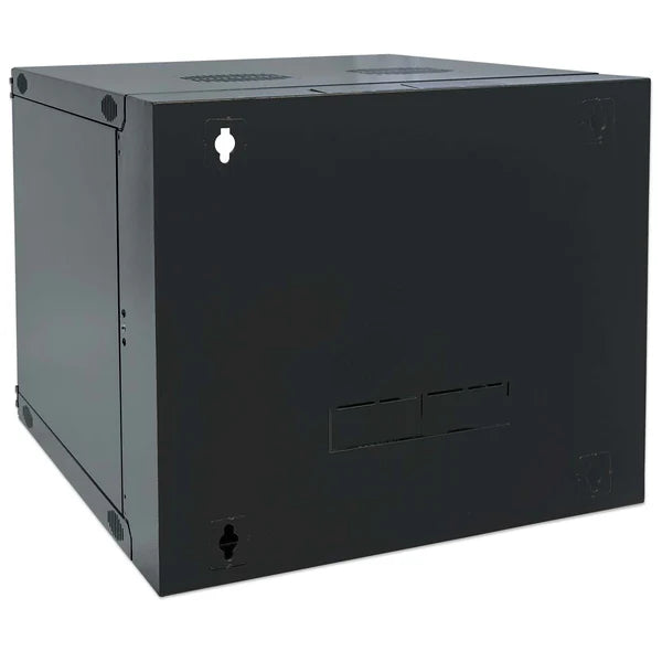 19" Double Section Wallmount Cabinet, 6U, 600 mm (23.6 in.) Depth, Black
Flat Pack, Steel Panels, Maximum Static Load 30 kg, Reversible Front Door