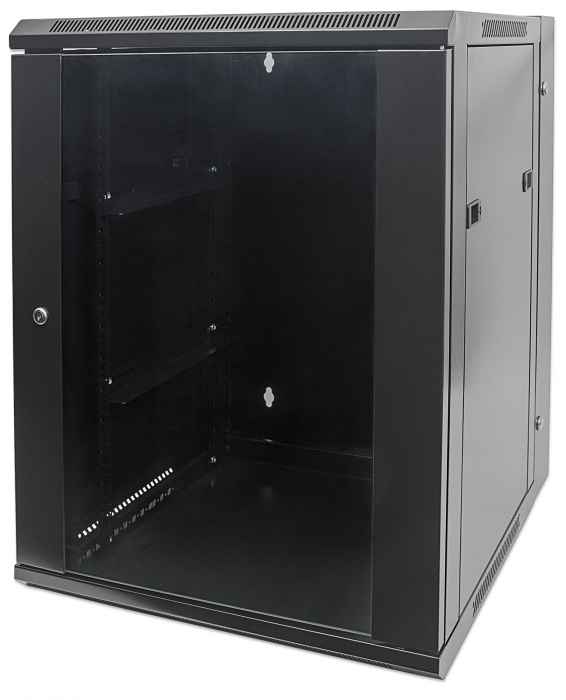 19" Double Section Wallmount Cabinet
12U, 550 mm (21.7 in.) Depth, Assembled, Black
