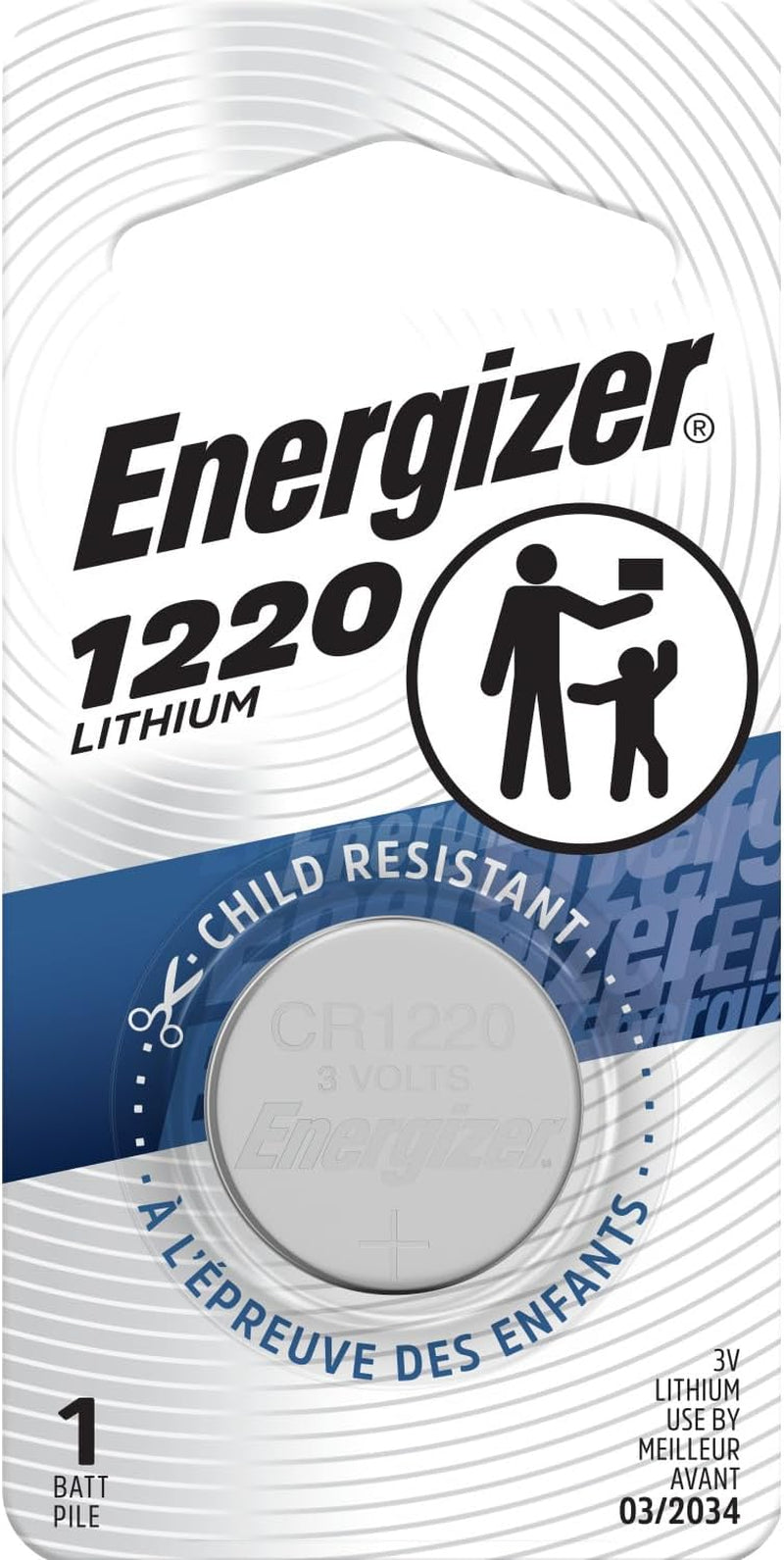 1220 Lithium Coin Battery, 1 Pack
