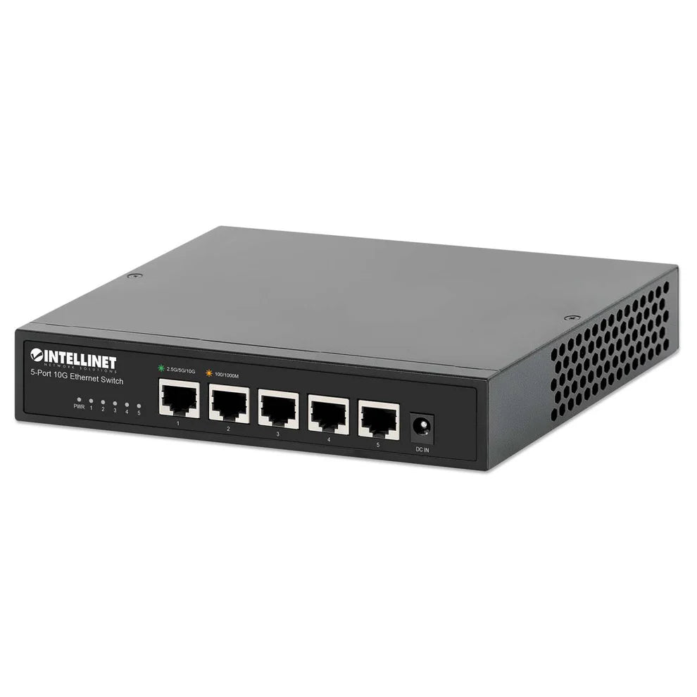 5-Port 10G Ethernet Switch
Five 100 Mbps/1G/2.5G/5G/10G RJ45 Ports, Unmanaged, Desktop Format, Wall-mount Option