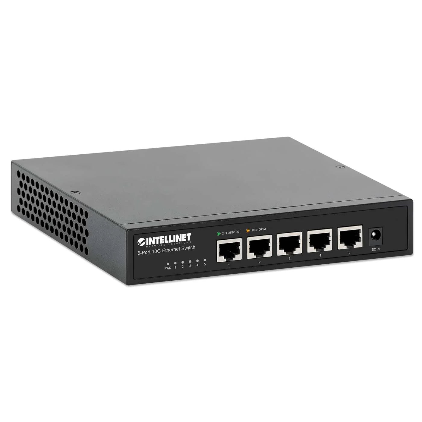 5-Port 10G Ethernet Switch
Five 100 Mbps/1G/2.5G/5G/10G RJ45 Ports, Unmanaged, Desktop Format, Wall-mount Option