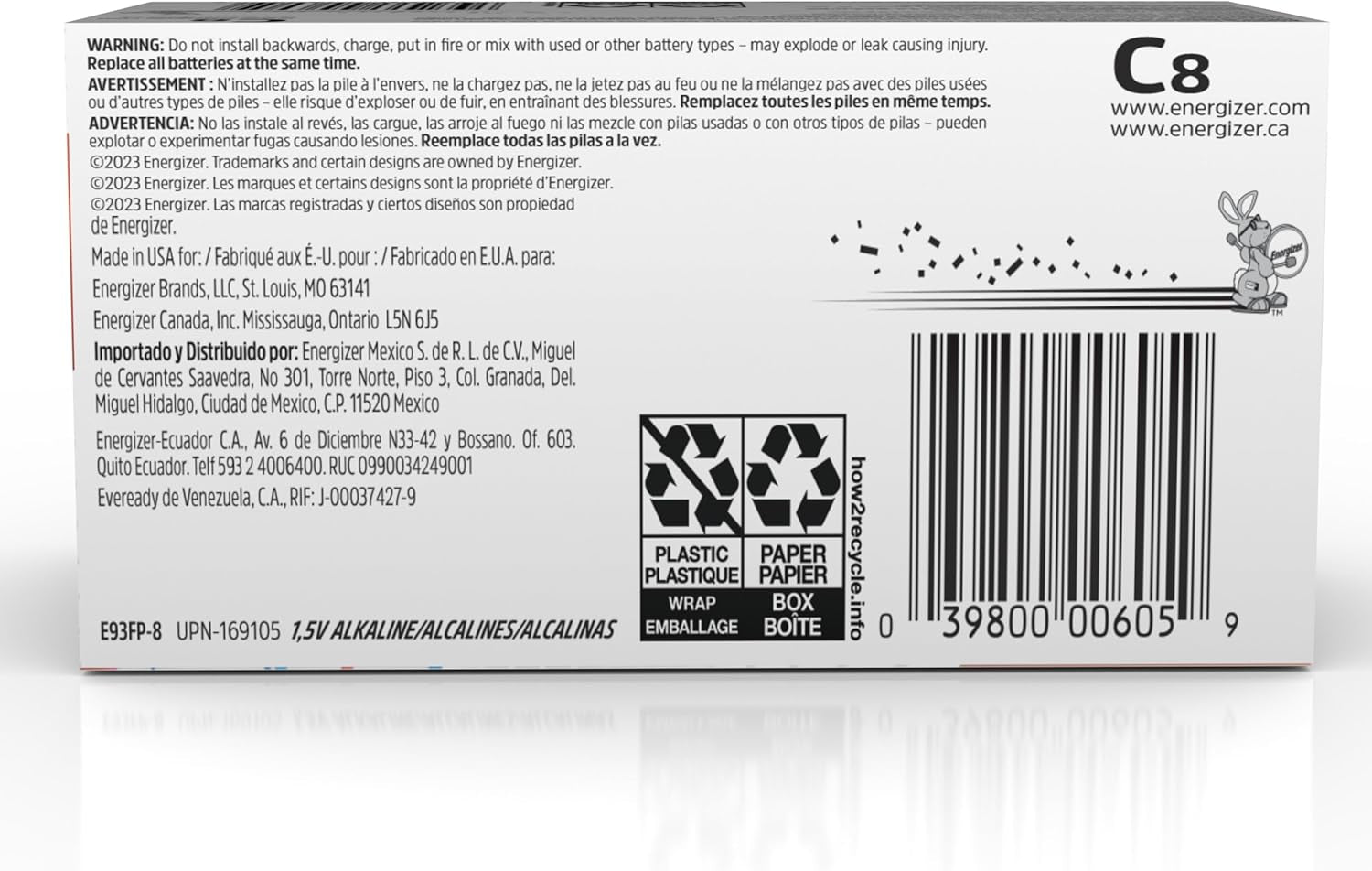 MAX C Batteries, Premium Alkaline C Cell Batteries (8 Battery Count)