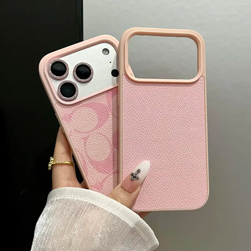 Minimalist Textured Soft Faux Leather Letter C Pattern Cellphone Case - Protective Handheld Device Accessory, Full Body Shockproof Protector for Various Iphones, Precise Fit, Ideal for Commuting/Campus Use, Thoughtful Gift