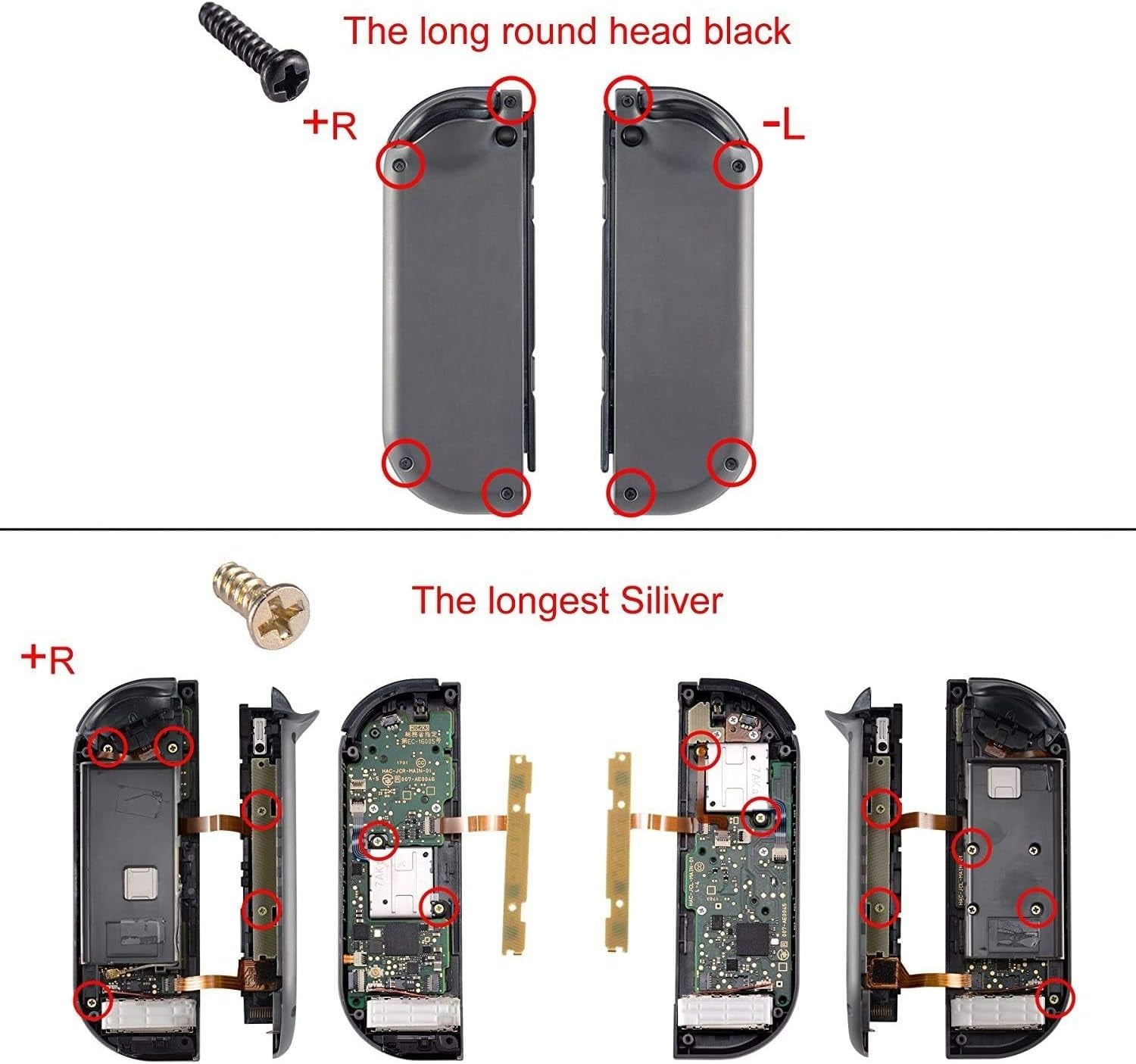 Cross Screwdriver Tri-Wing Screwdrivers Kit, Assemble Disassemble Tools Set with Springs and Tweezers Screws for NS Switch Console Joy Con