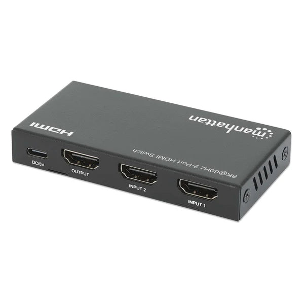 8K@60Hz 2-Port HDMI SwitchSwitches Between Two HDMI Inputs on One HDMI Output (2x1), 4K@120Hz, 48G