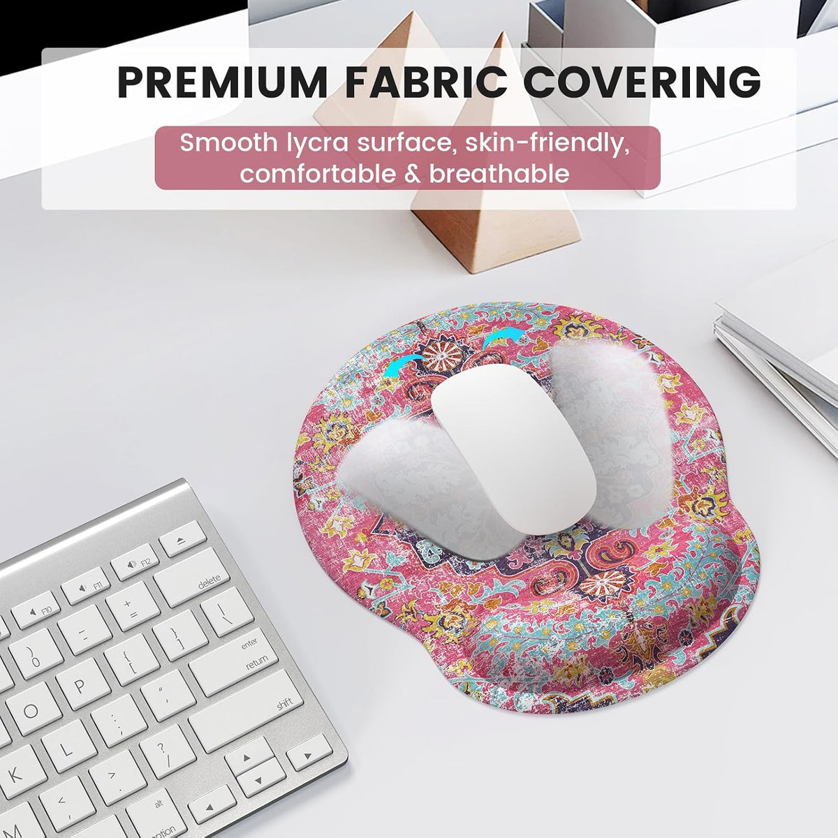 Ergonomic Mouse Pad Set with Wrist Rest Non-Slip Desk Mat Set