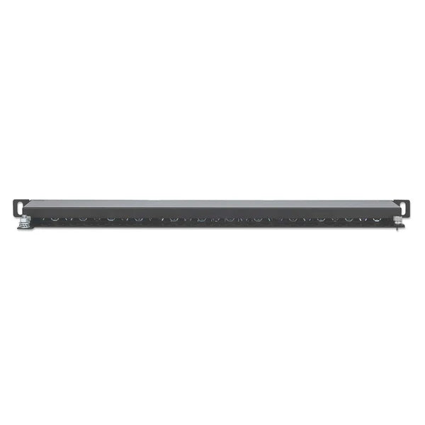 Cat6a Shielded Half-U Patch Panel
24-Port, FTP, 19", 0.5 U, 90° Top-Entry Punch-Down Blocks, Black
