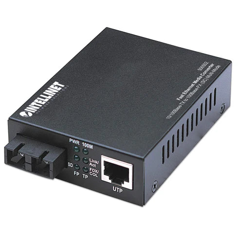 Fast Ethernet Media Converter
10/100Base-TX to 100Base-FX (SC) Multi-Mode, 2 km (1.24 mi)