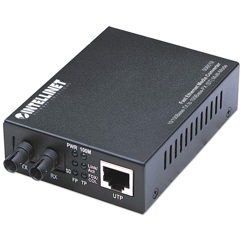 Fast Ethernet Media Converter
10/100Base-TX to 100Base-FX (ST) Multi-Mode, 2 km (1.24 mi)