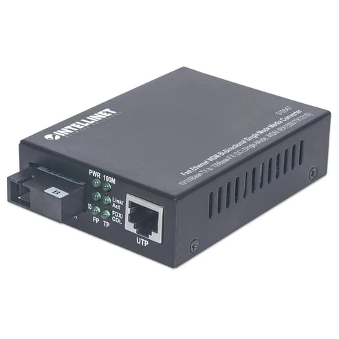Fast Ethernet WDM Bi-Directional Single Mode Media Converter
10/100Base-TX to 100Base-FX (SC) Single-Mode, 20 km (12.4 mi.), WDM (RX1550/TX1310)