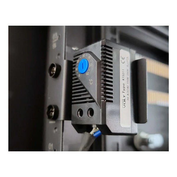 Pro Line Network Cabinet with Integrated Fans, 18U
23.6 in. (600 mm) Depth and Width, Roof-mounted Two-fan Ventilation Unit with Thermostat, Assembled, Black RAL 9004