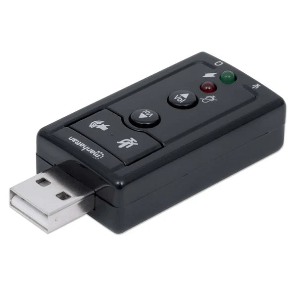 USB-A to 3.5 mm Audio Adapter with Volume Controls
Compact High-Speed USB 2.0 External Sound Card with 3.5 mm Audio and Microphone Ports, 7.1-Channel Virtual 3D Surround Sound, Internal Amplifier and Volume Controls