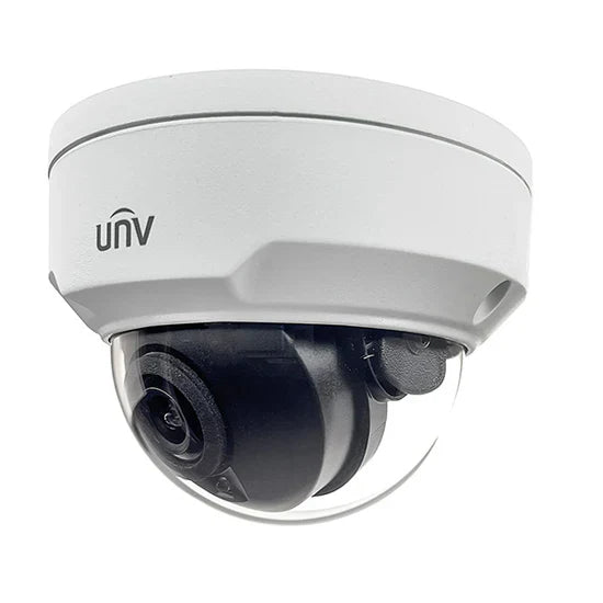UNV 4MP Easystar NDAA-Compliant Weatherproof Vandal-Resistant Dome IP Security Camera with a 2.8mm Fixed Lens