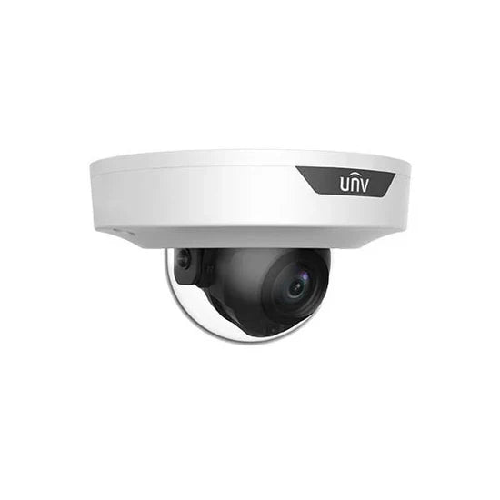 UNV Pigtail-Free Indoor NDAA-Compliant 4MP Mini Dome IP Security Camera with a 2.8mm Fixed Lens, LightHunter Illumination, and a Built-In Mic