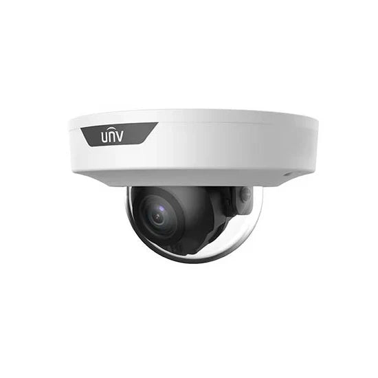 UNV Pigtail-Free Indoor NDAA-Compliant 4MP Mini Dome IP Security Camera with a 2.8mm Fixed Lens, LightHunter Illumination, and a Built-In Mic