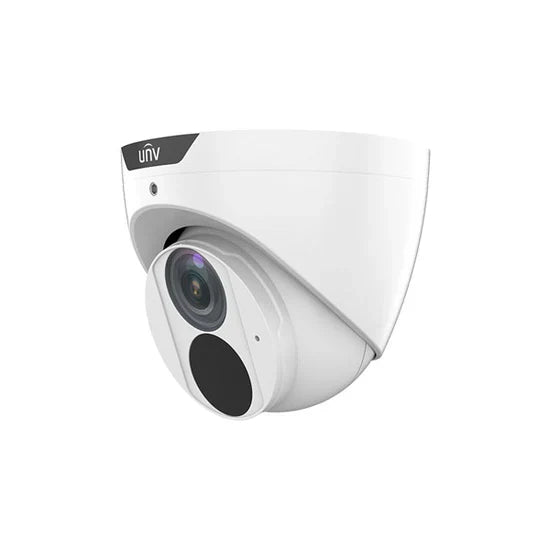 UNV FullHD 1080p (2MP) Prime I NDAA Compliant Weatherproof Turret IP Security Camera with a 2.8mm Fixed Lens, LightHunter Illumination Technology, and a Built-in Microphone