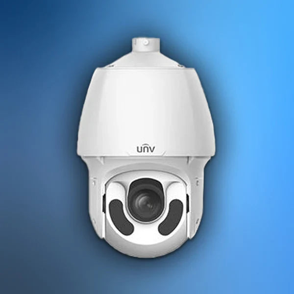 UNV FullHD 1080p (2MP) NDAA Compliant Weatherproof PTZ IP Security Camera with a 33x Zoom Lens, Lighthunter Illumination, and Deep Learning AI