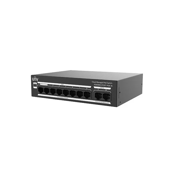 UNV 8 Port Cloud Managed POE Switch with 2 Gigabit Uplink Ports