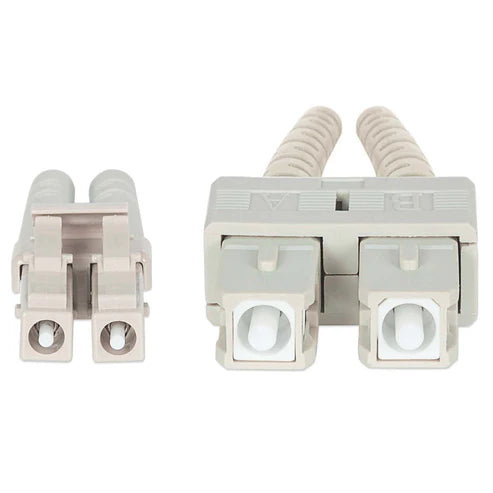 1 m LC to SC UPC Fiber Optic Patch Cable, 2.0 mm, Duplex, OFNR, OM4 Multimode, Aqua
50/125 µm, Bend Insensitive Multimode Fiber (BIMMF), 3.3 ft