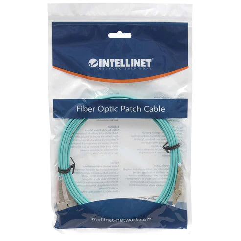 1 m LC to SC UPC Fiber Optic Patch Cable, 2.0 mm, Duplex, OFNR, OM4 Multimode, Aqua
50/125 µm, Bend Insensitive Multimode Fiber (BIMMF), 3.3 ft