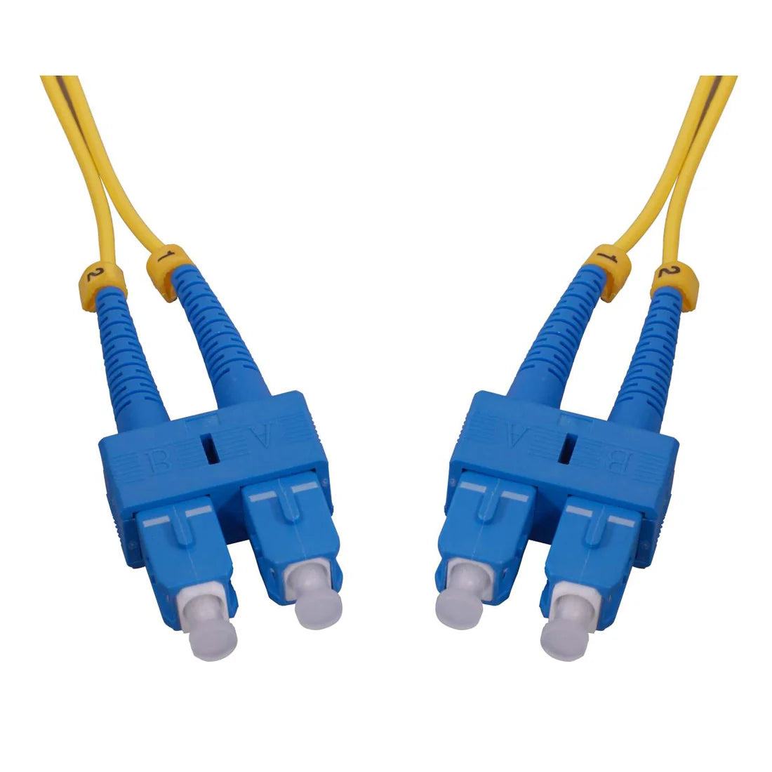 1 m SC to SC UPC Fiber Optic Patch Cable, 2.0 mm, Duplex, OFNR, Singlemode BIF, Yellow
9/125 µm, Bend Insensitive Fiber Cable G.657.A1, 3.3 ft