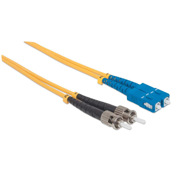 1 m ST to SC UPC Fiber Optic Patch Cable, 3.0 mm, Duplex, LSZH, OS2 Singlemode, Yellow
9/125 µm, 3 ft.