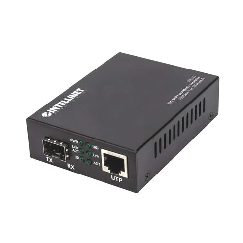10GBase-T to 10GBase-R Media Converter
1 x 10 GB SFP+ Slot, 1 x 10GB RJ45 Port