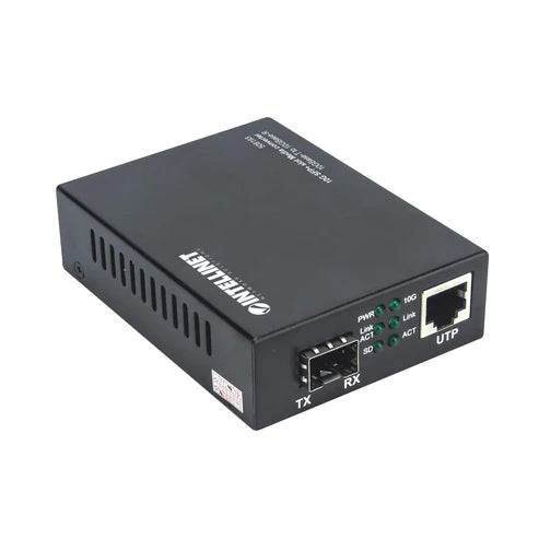 10GBase-T to 10GBase-R Media Converter
1 x 10 GB SFP+ Slot, 1 x 10GB RJ45 Port