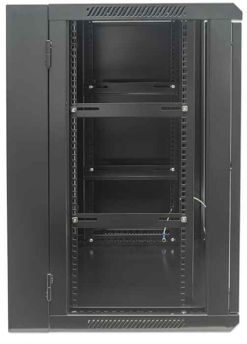 19" Double Section Wallmount Cabinet
12U, 550 mm (21.7 in.) Depth, Assembled, Black
