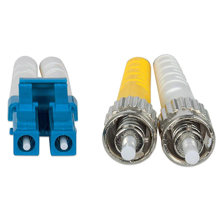 2 m LC to ST UPC Fiber Optic Patch Cable, 3.0 mm, Duplex, LSZH, OS2 Singlemode