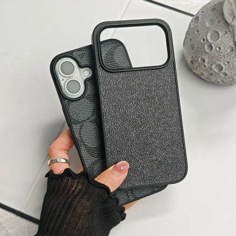 Minimalist Textured Soft Faux Leather Letter C Pattern Cellphone Case - Protective Handheld Device Accessory, Full Body Shockproof Protector for Various Iphones, Precise Fit, Ideal for Commuting/Campus Use, Thoughtful Gift