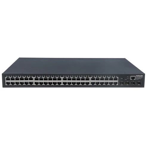 48-Port Gigabit Ethernet Web-Managed Switch with 4 SFP Ports
48 x 10/100/1000 Mbps RJ45 Ports + 4 x SFP, IEEE 802.3az Energy Efficient Ethernet, SNMP, QoS, VLAN, ACL, 19" Rackmount