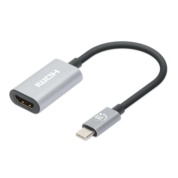 4K@60Hz USB-C to HDMI Adapter
USB 3.2 Type-C Male to HDMI Female Converter, Active, Aluminum, Space Gray