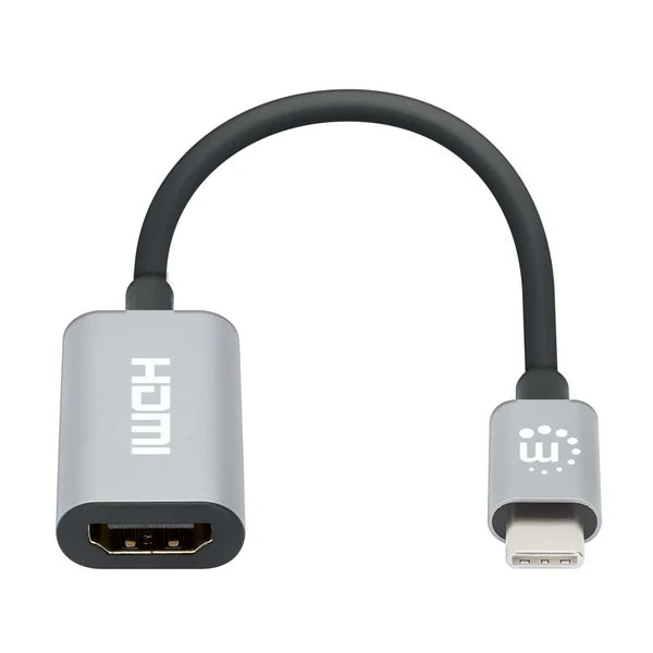 4K@60Hz USB-C to HDMI Adapter
USB 3.2 Type-C Male to HDMI Female Converter, Active, Aluminum, Space Gray