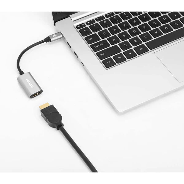 4K@60Hz USB-C to HDMI Adapter
USB 3.2 Type-C Male to HDMI Female Converter, Active, Aluminum, Space Gray