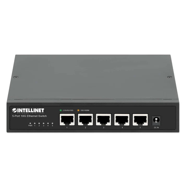 5-Port 10G Ethernet Switch
Five 100 Mbps/1G/2.5G/5G/10G RJ45 Ports, Unmanaged, Desktop Format, Wall-mount Option