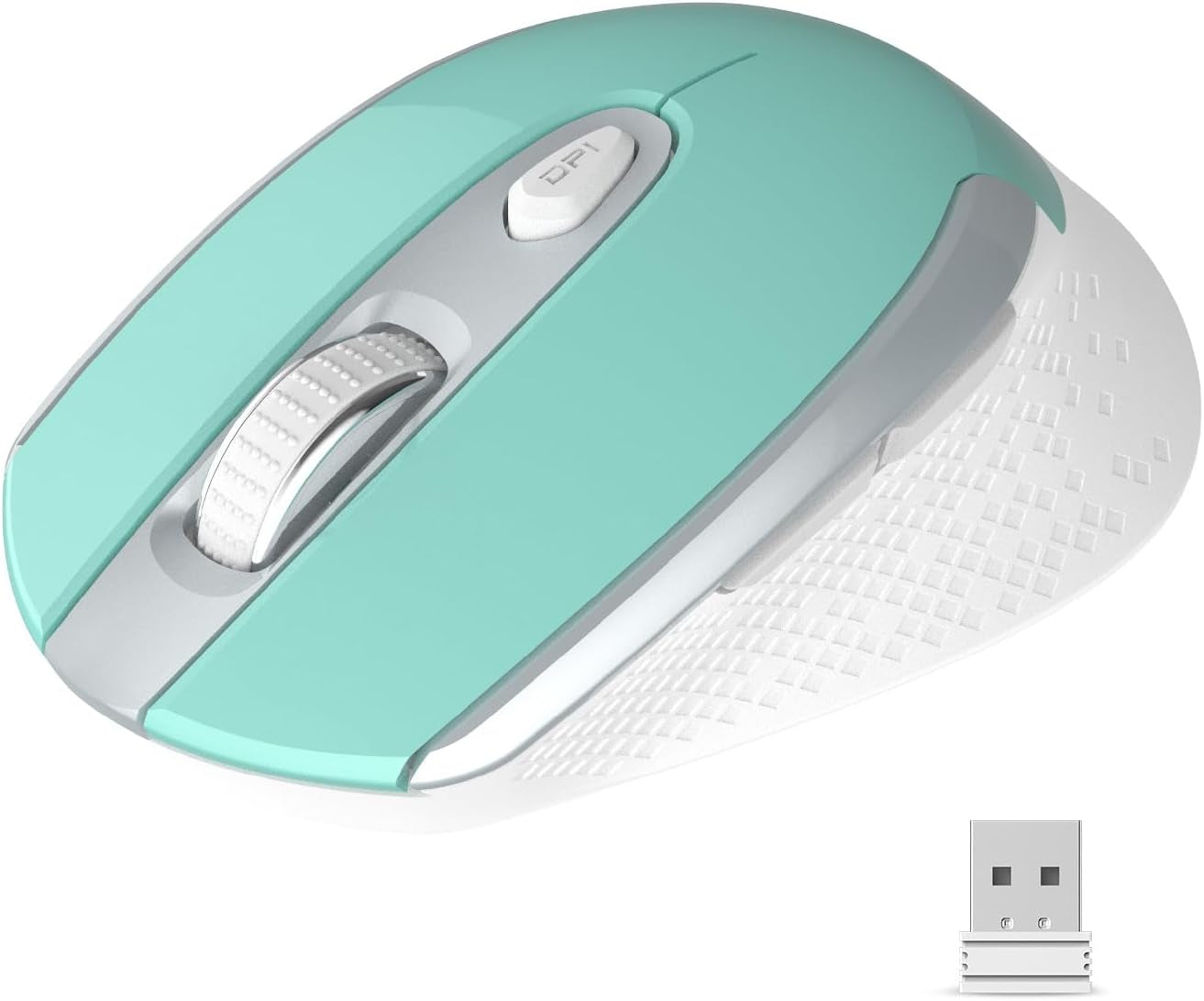 Wireless Mouse - 2.4G Silent Cordless for Laptop, Desktop, Macbook, PC - 6 Buttons, 3 Adjustable DPI