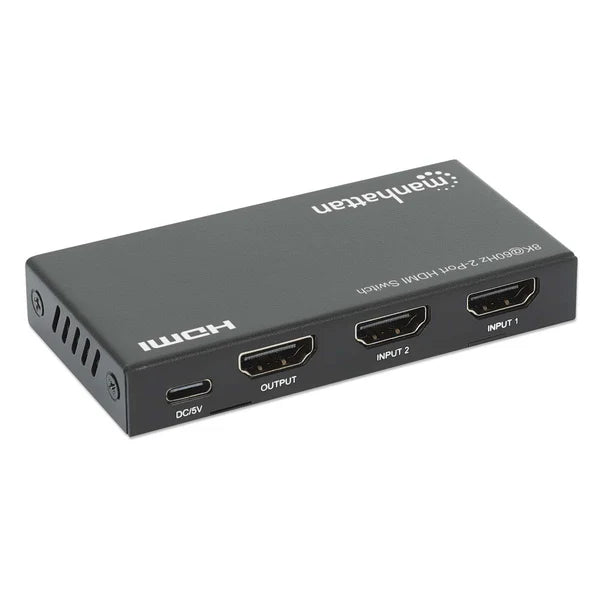 8K@60Hz 2-Port HDMI SwitchSwitches Between Two HDMI Inputs on One HDMI Output (2x1), 4K@120Hz, 48G