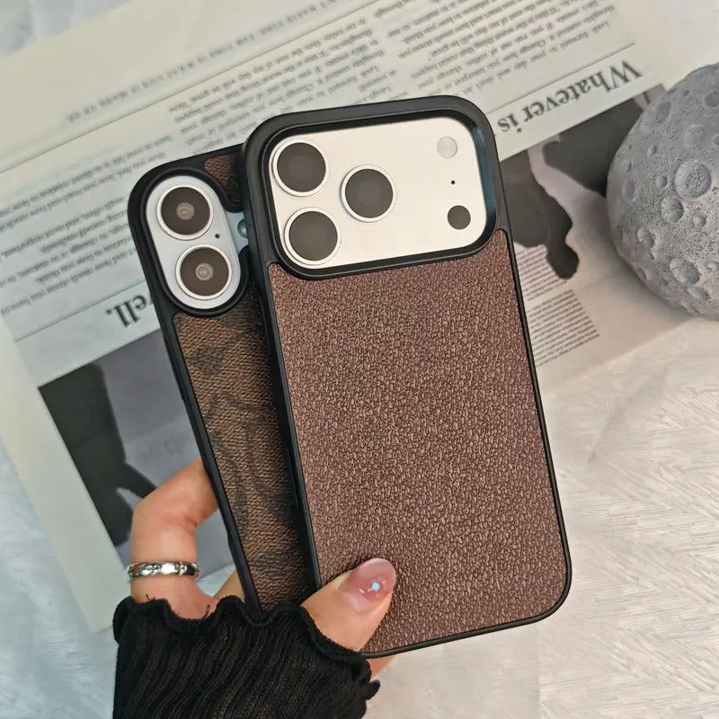 Minimalist Textured Soft Faux Leather Letter C Pattern Cellphone Case - Protective Handheld Device Accessory, Full Body Shockproof Protector for Various Iphones, Precise Fit, Ideal for Commuting/Campus Use, Thoughtful Gift