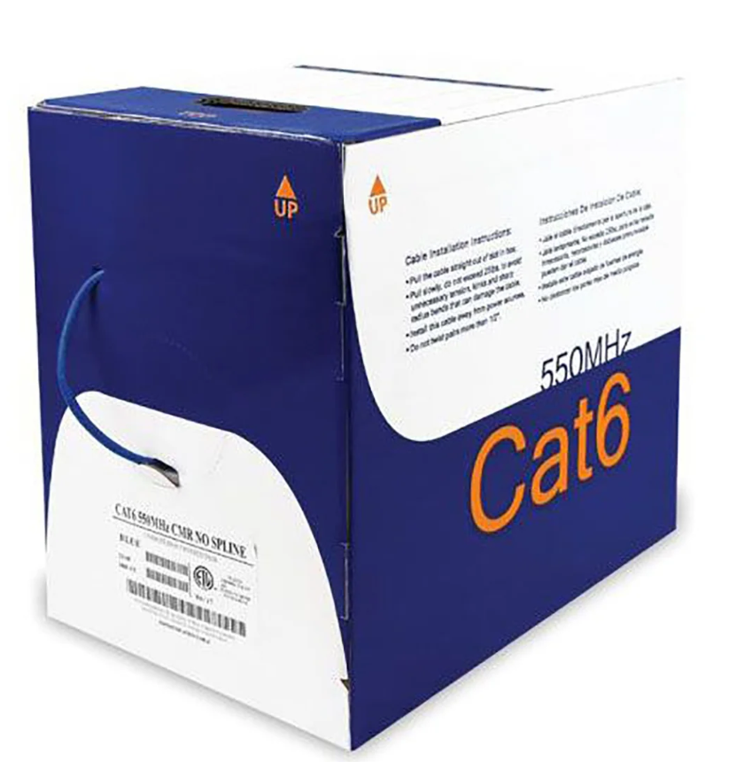 Wavenet CAT6 550MHz Plenum UTP Cable (CMP), Splineless – 1000ft | 6E04UPSPLSWH4NS
