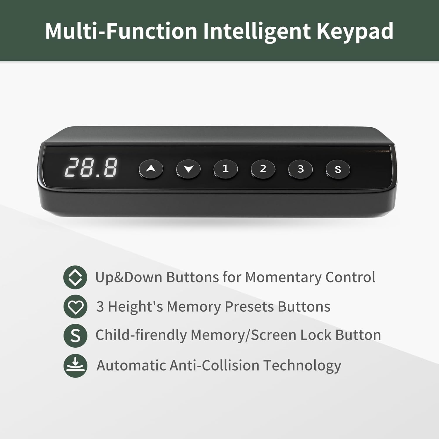 55 X 24 Inch Height Adjustable Electric Standing Desk with Double Drawers, Stand up Desk with LED Strips and Monitor Stand, Black Walnut