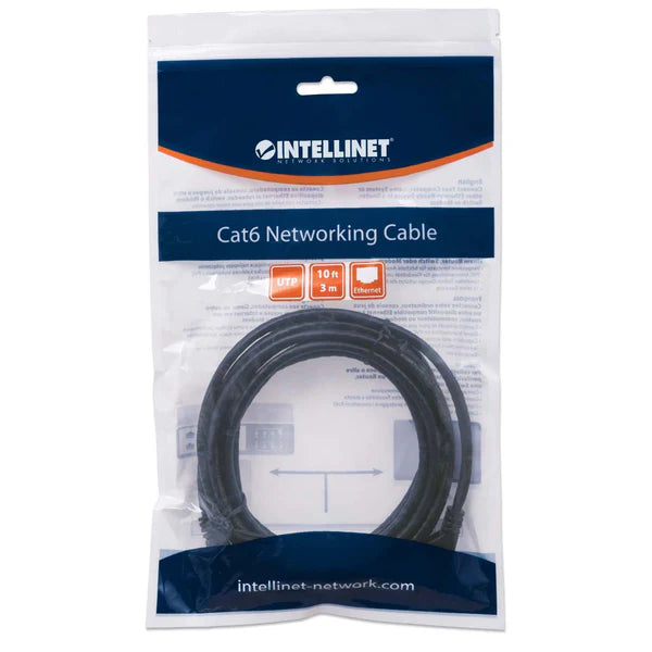 Cat6 U/UTP Network Patch Cable, 3 m (10 ft.), Black
10G, 250 MHz, 24 AWG, RJ45, Stranded, Snag-free, Gold-plated Contacts