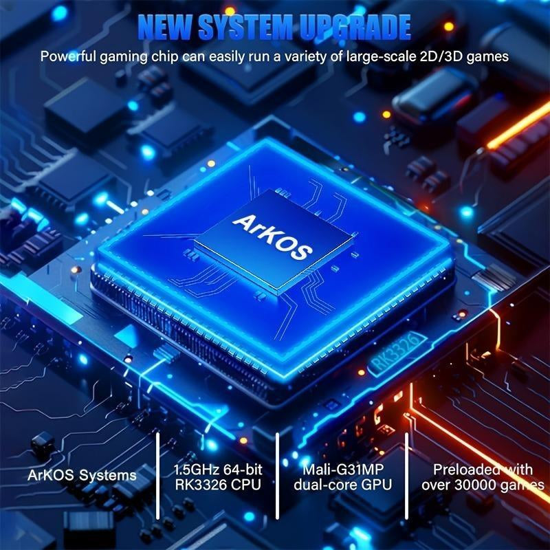 WUDS R36S Handheld Game Console 3.5 Inch Retro Handheld Video Games Consoles Built-In Rechargeable Battery Portable Style Hand Held Game Consoles System Pink